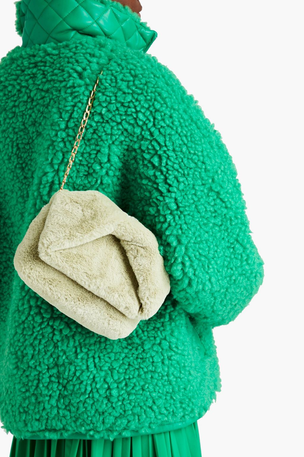 JW ANDERSON Midi Twister faux fur shoulder bag