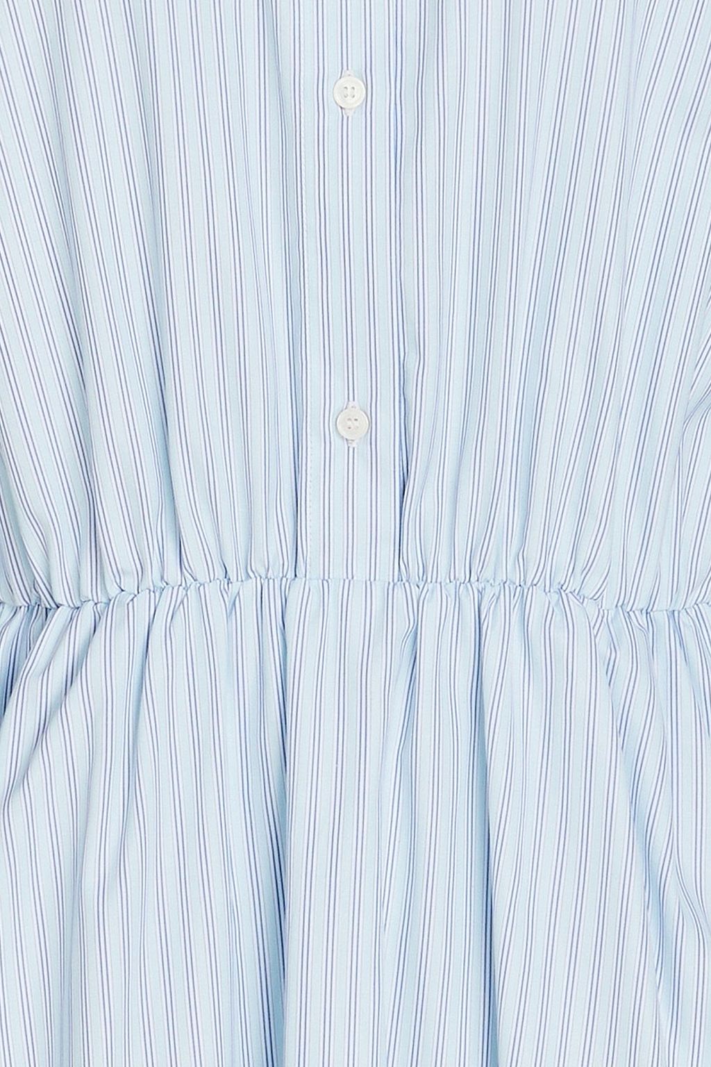 MAJE Ririsa striped cotton-poplin midi shirt dress