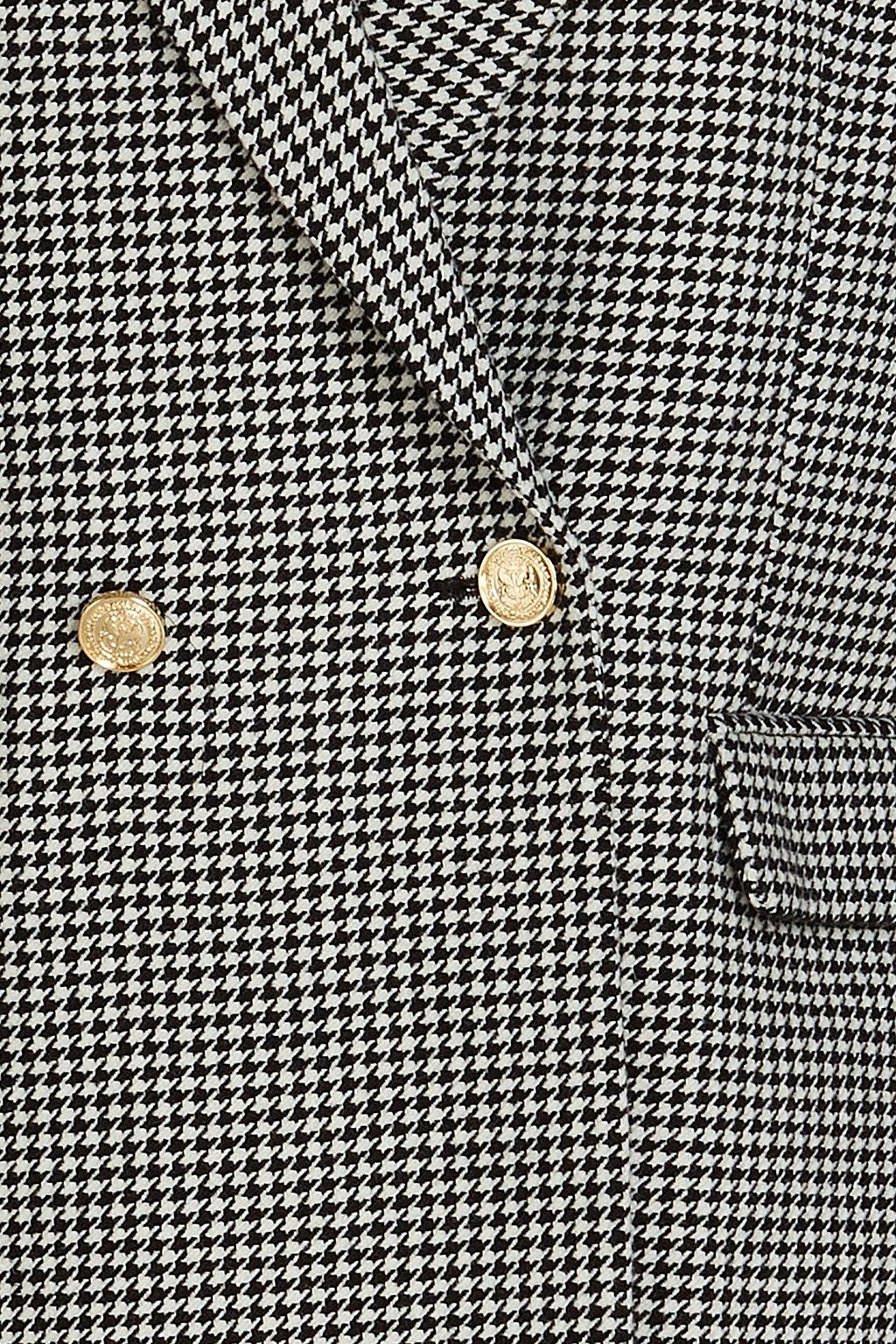 MAJE Doppelreihiger Tweed-Blazer aus einer Wollmischung mit Hahnentrittmuster