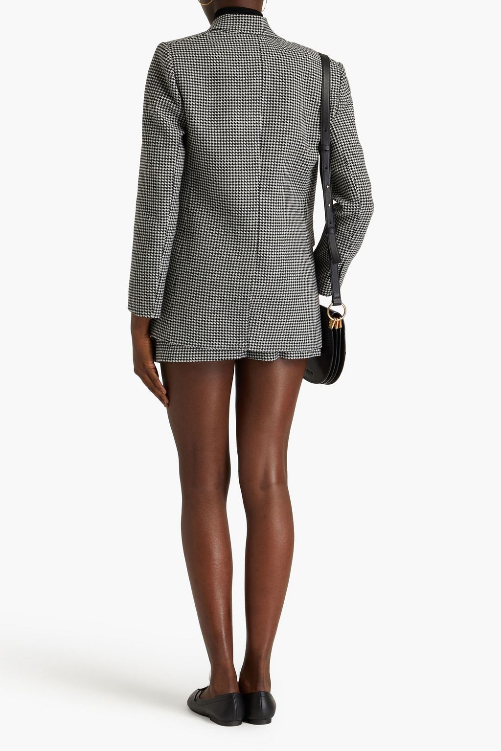 MAJE Doppelreihiger Tweed-Blazer aus einer Wollmischung mit Hahnentrittmuster