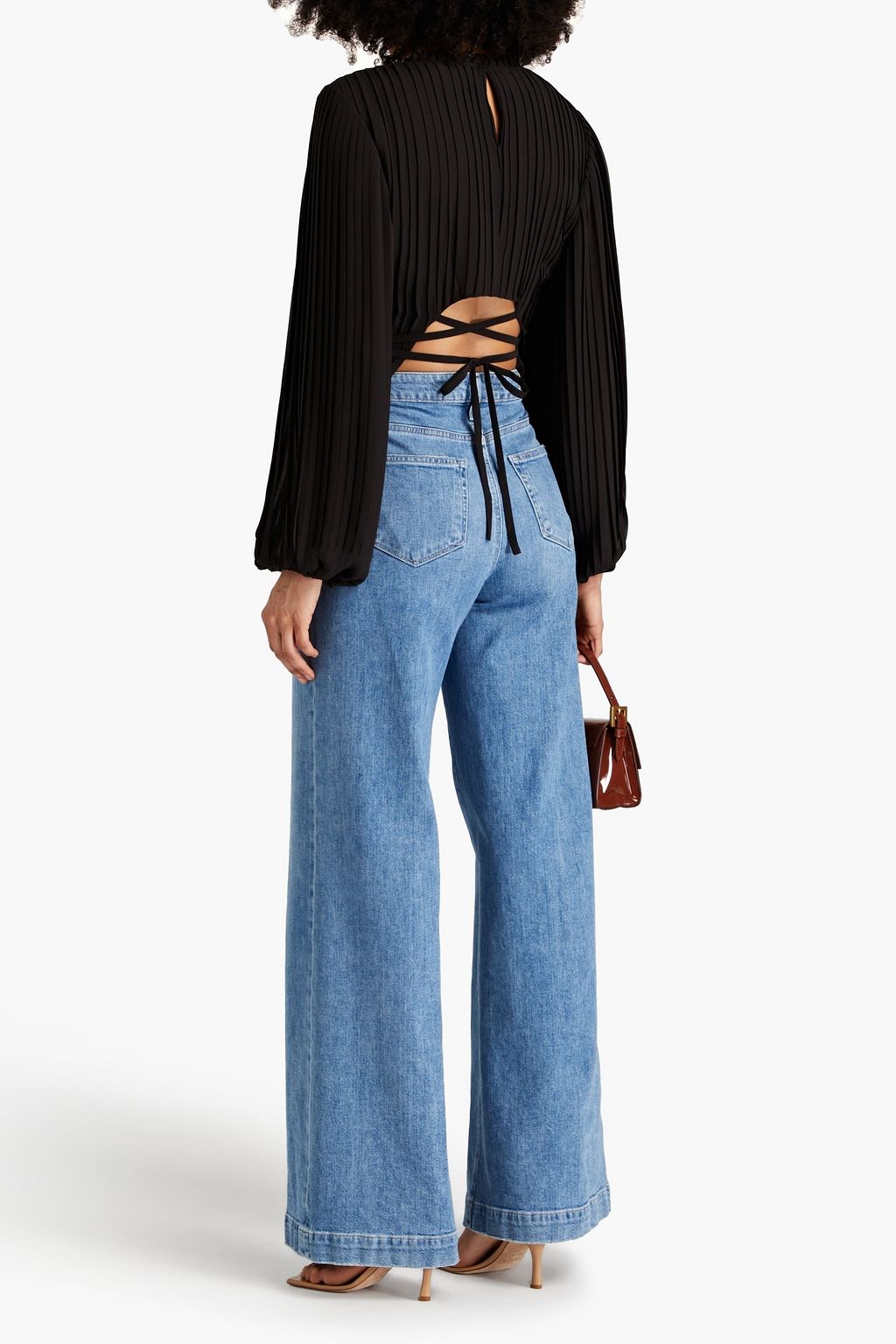 FRAME Pleated chiffon blouse