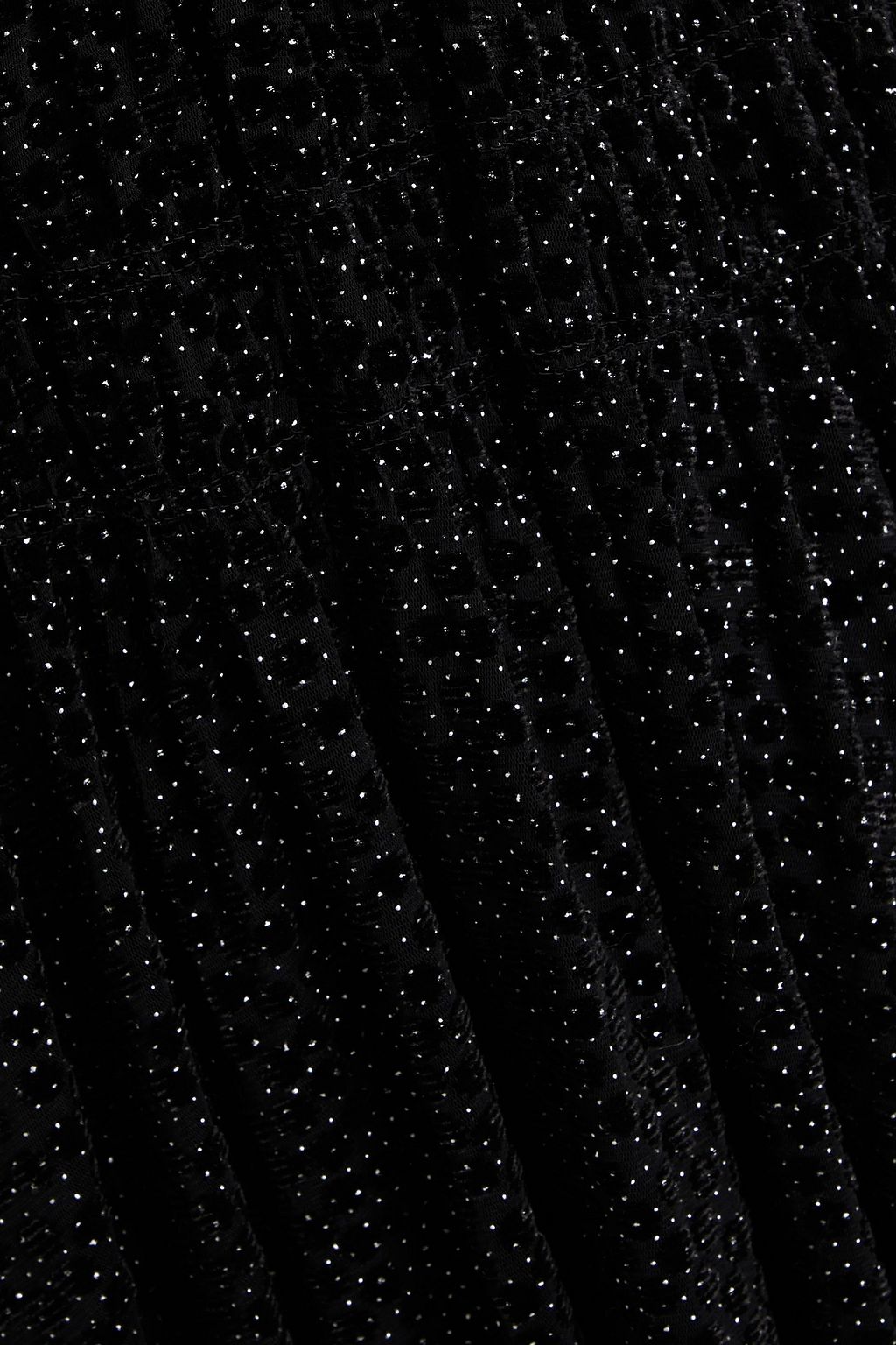 MAJE Minikleid aus beflocktem Tüll mit Glitter-Finish und Cut-outs