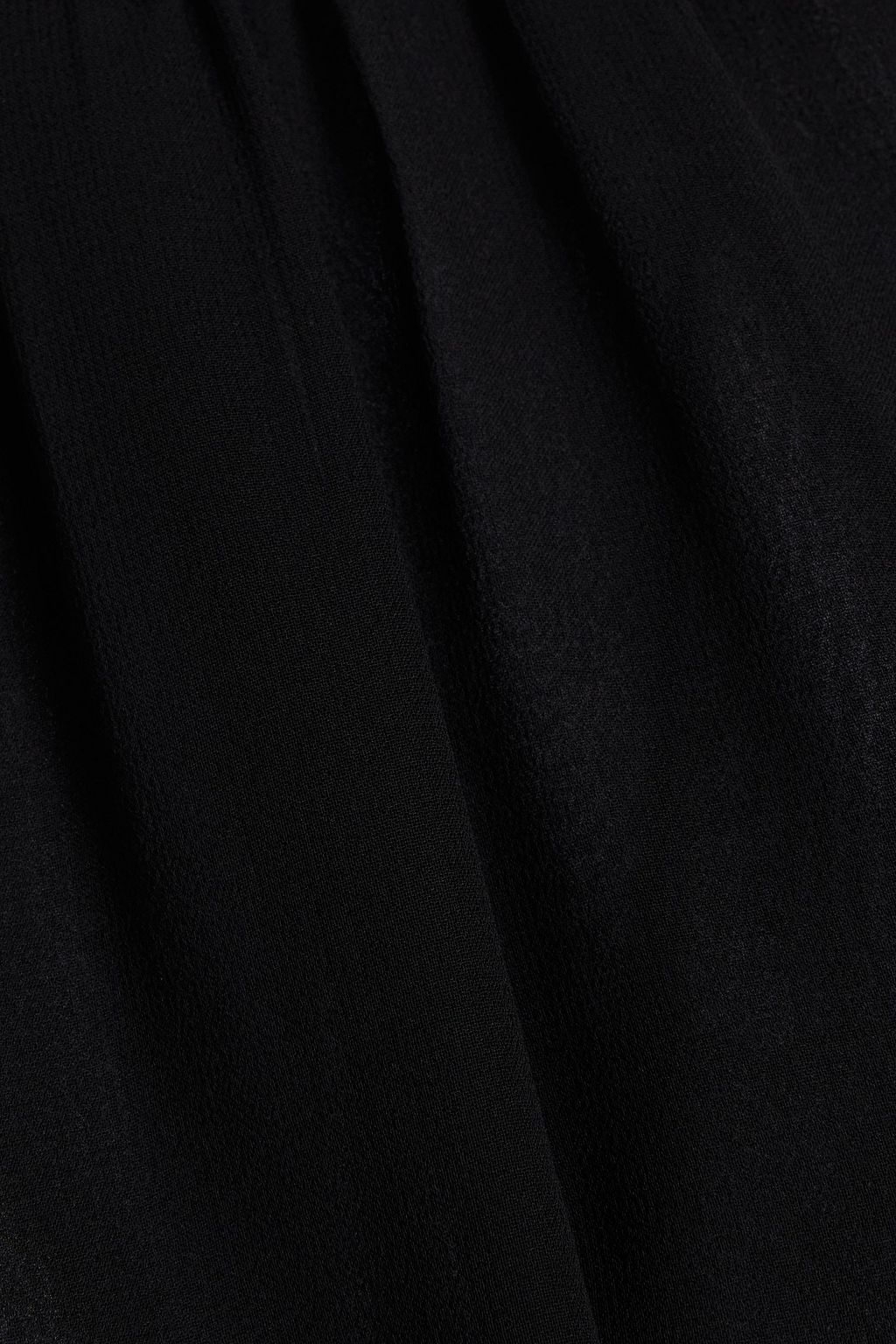 FRAME Gathered silk-chiffon blouse
