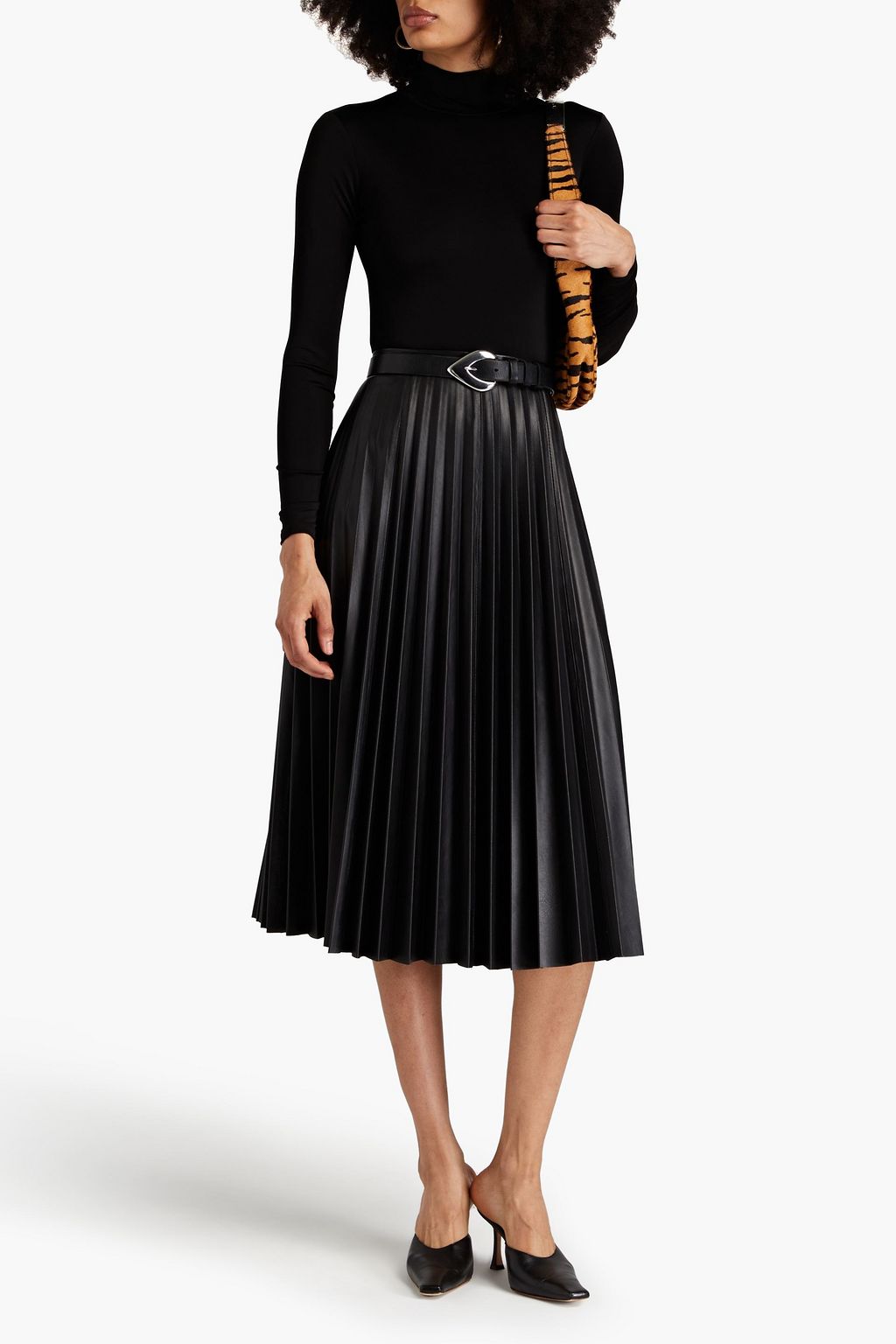 FRAME Stretch-jersey turtleneck top