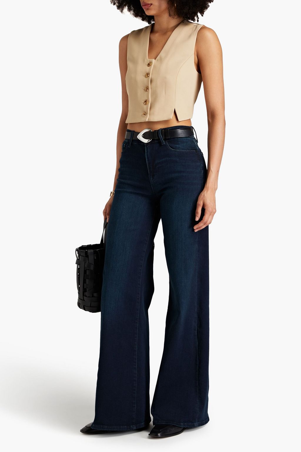FRAME Le Palazzo high-rise wide-leg jeans
