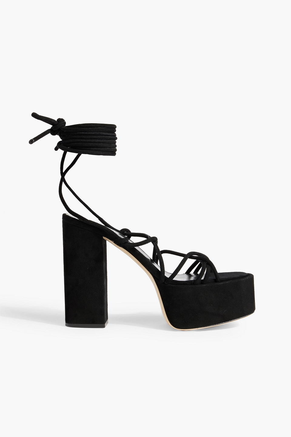 Paris Texas Malena 130 Suede Platform Sandals In Black