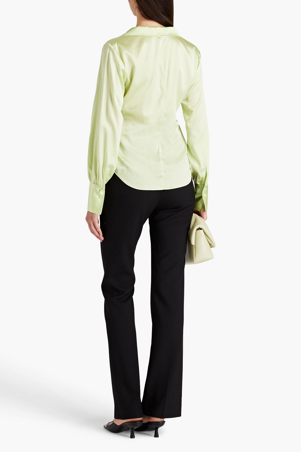 FRAME The Femme stretch-silk satin shirt