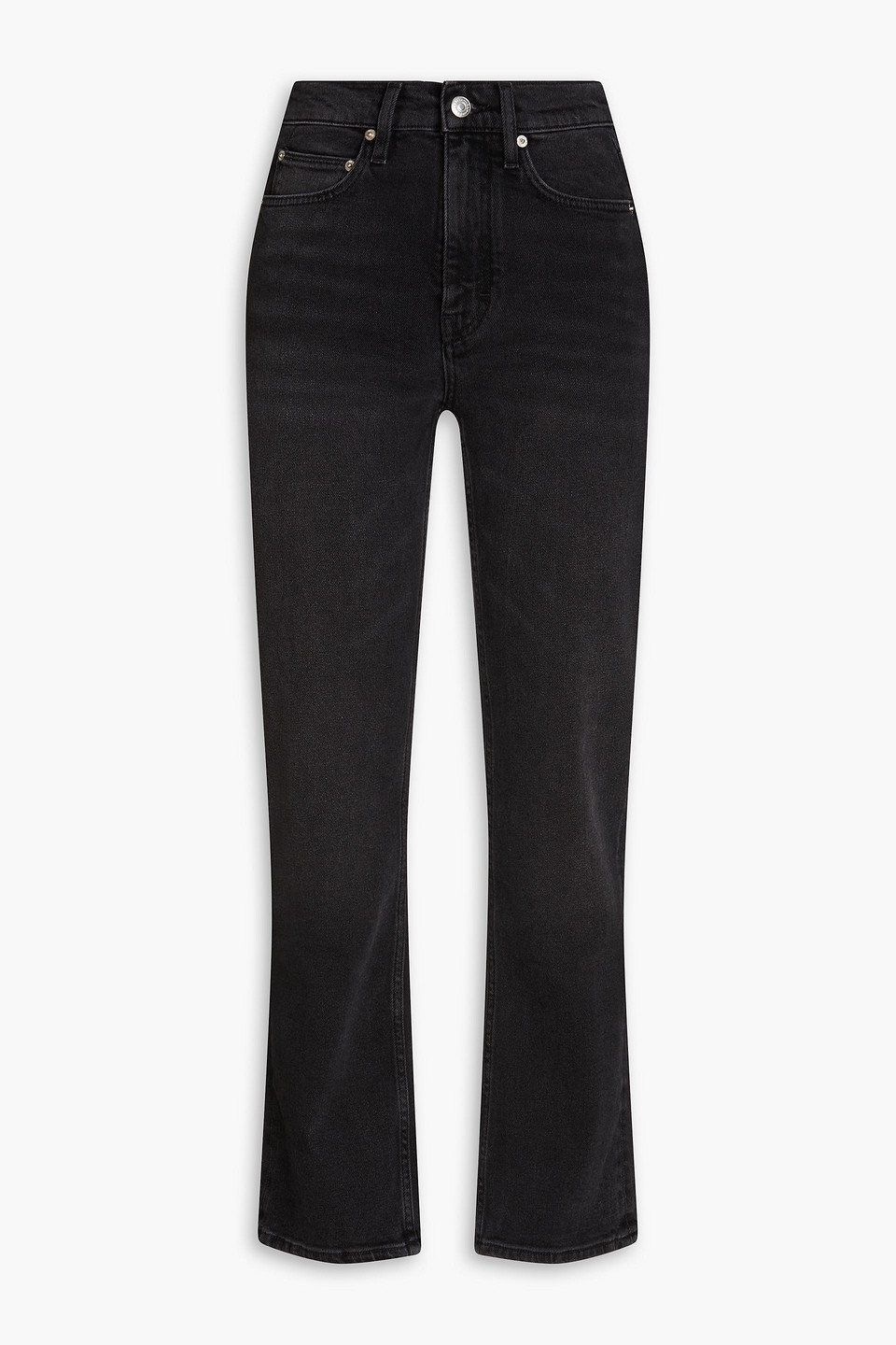 Maje High-rise Bootcut Jeans In Black