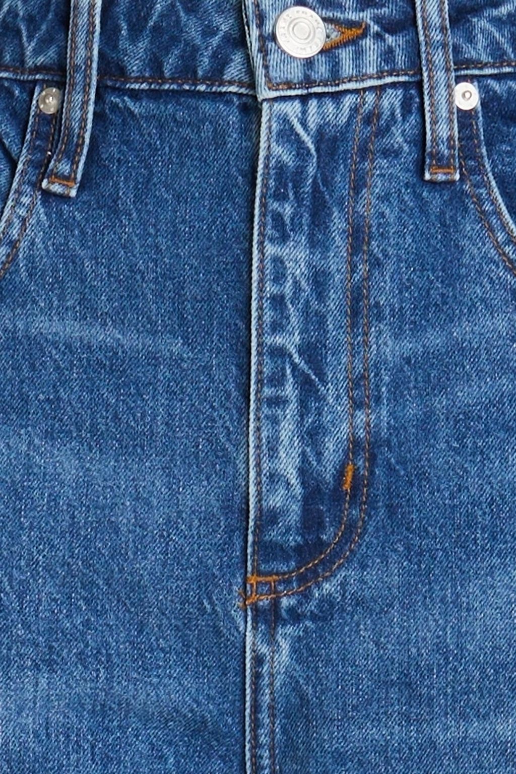 FRAME Long Barrel high-rise tapered jeans