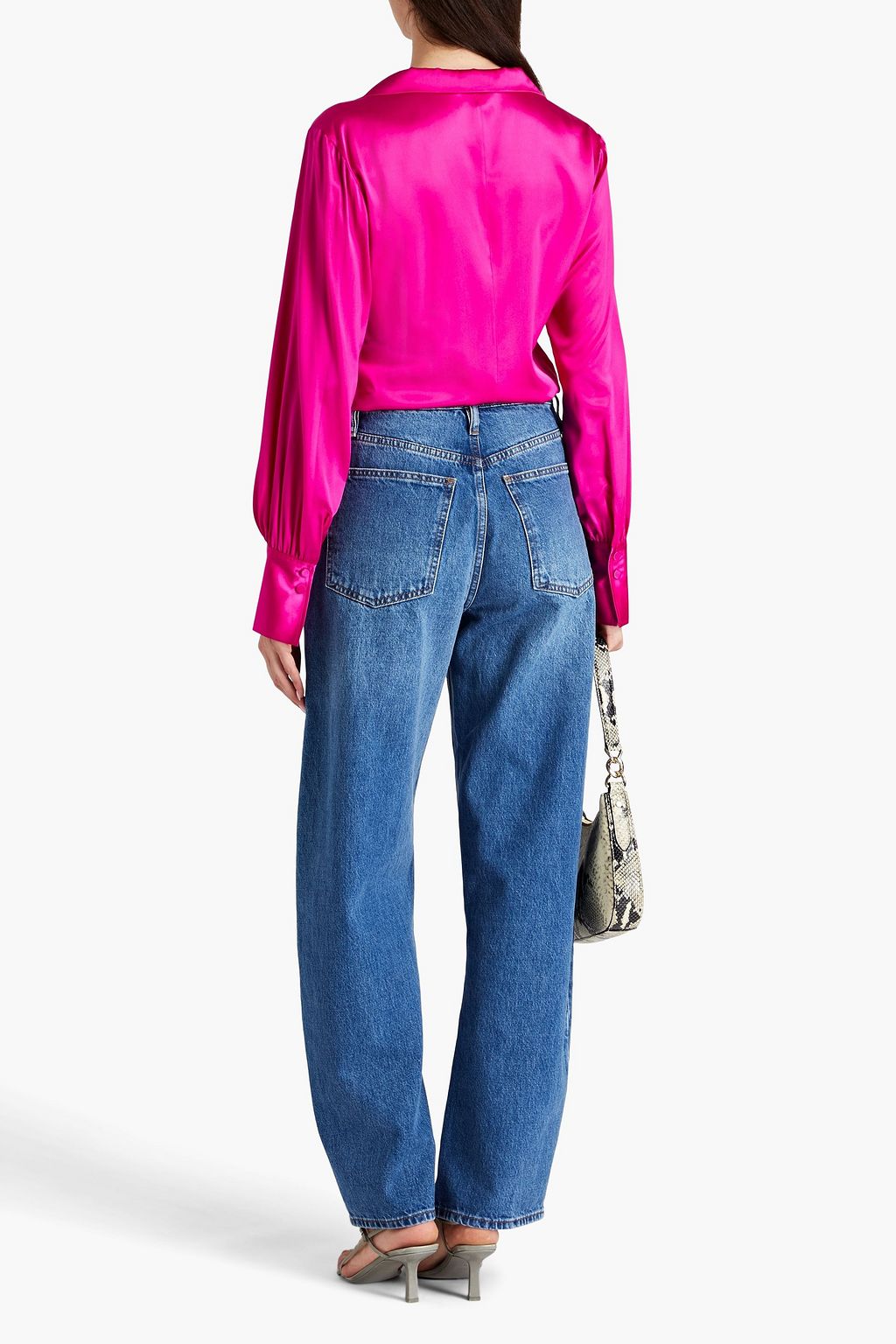 FRAME Long Barrel high-rise tapered jeans