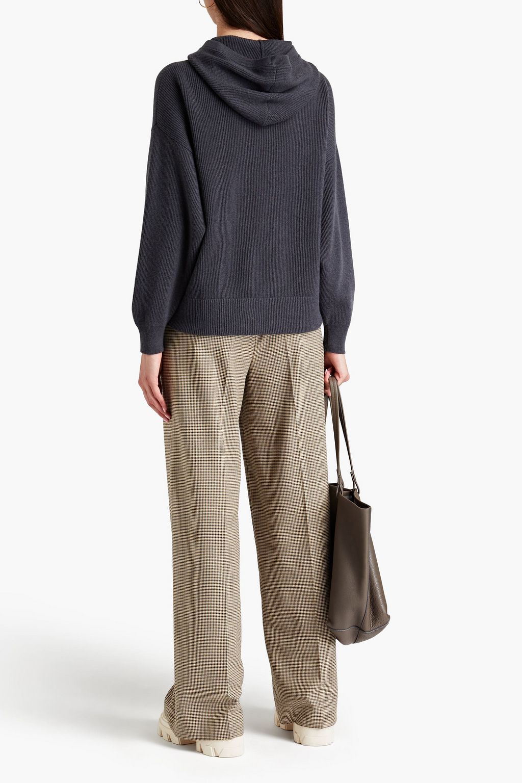 BRUNELLO CUCINELLI Bead-embellished cashmere hoodie