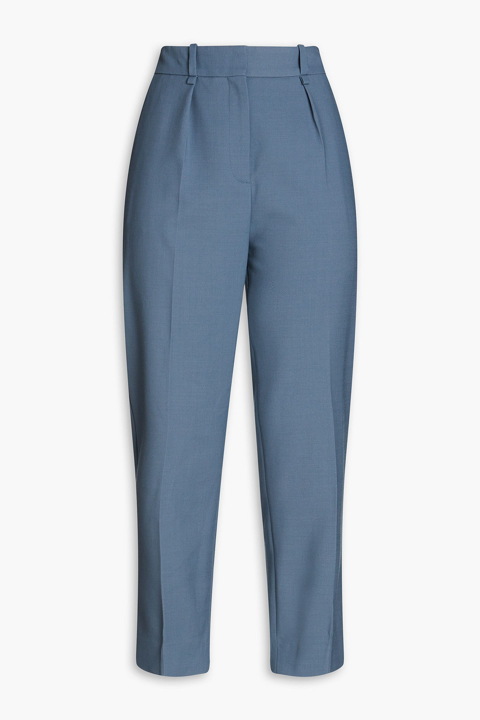 Maje Twill Tapered Trousers In Blue