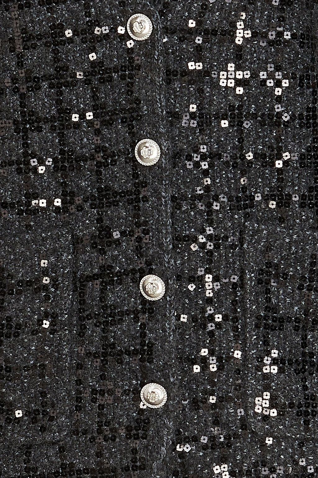 MAJE Sequin-embellished tweed cardigan