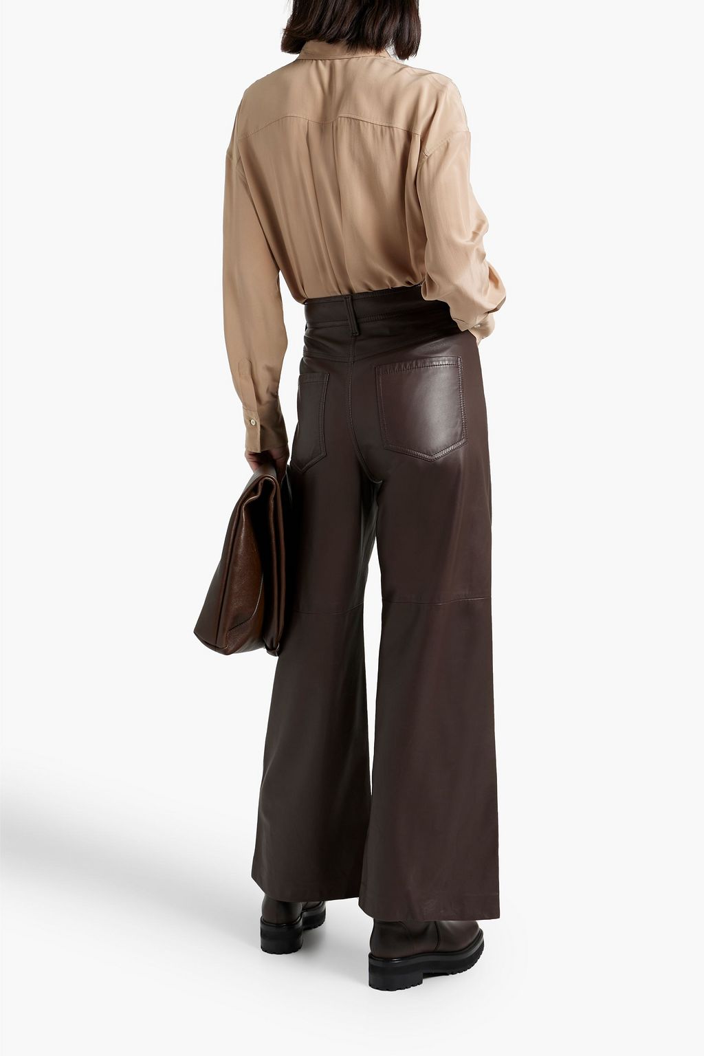 BRUNELLO CUCINELLI Bead-embellished washed-silk shirt