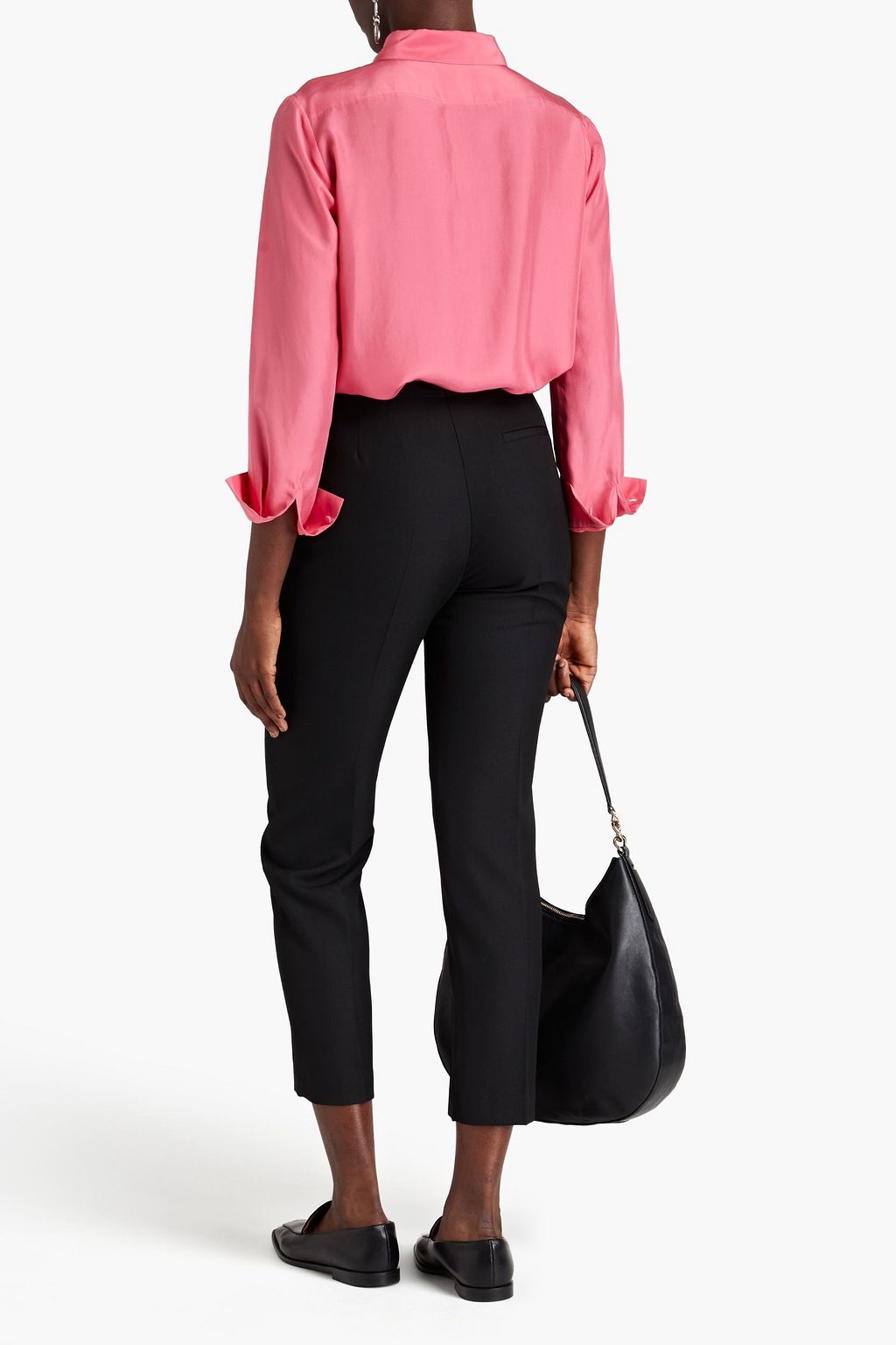 MAJE Cropped twill tapered pants