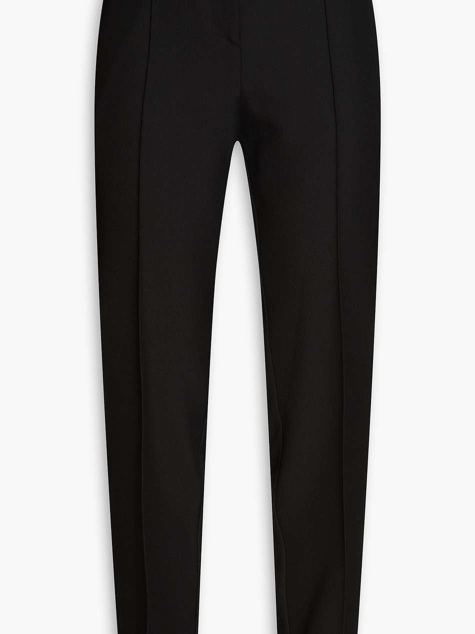 cropped twill tapered pants