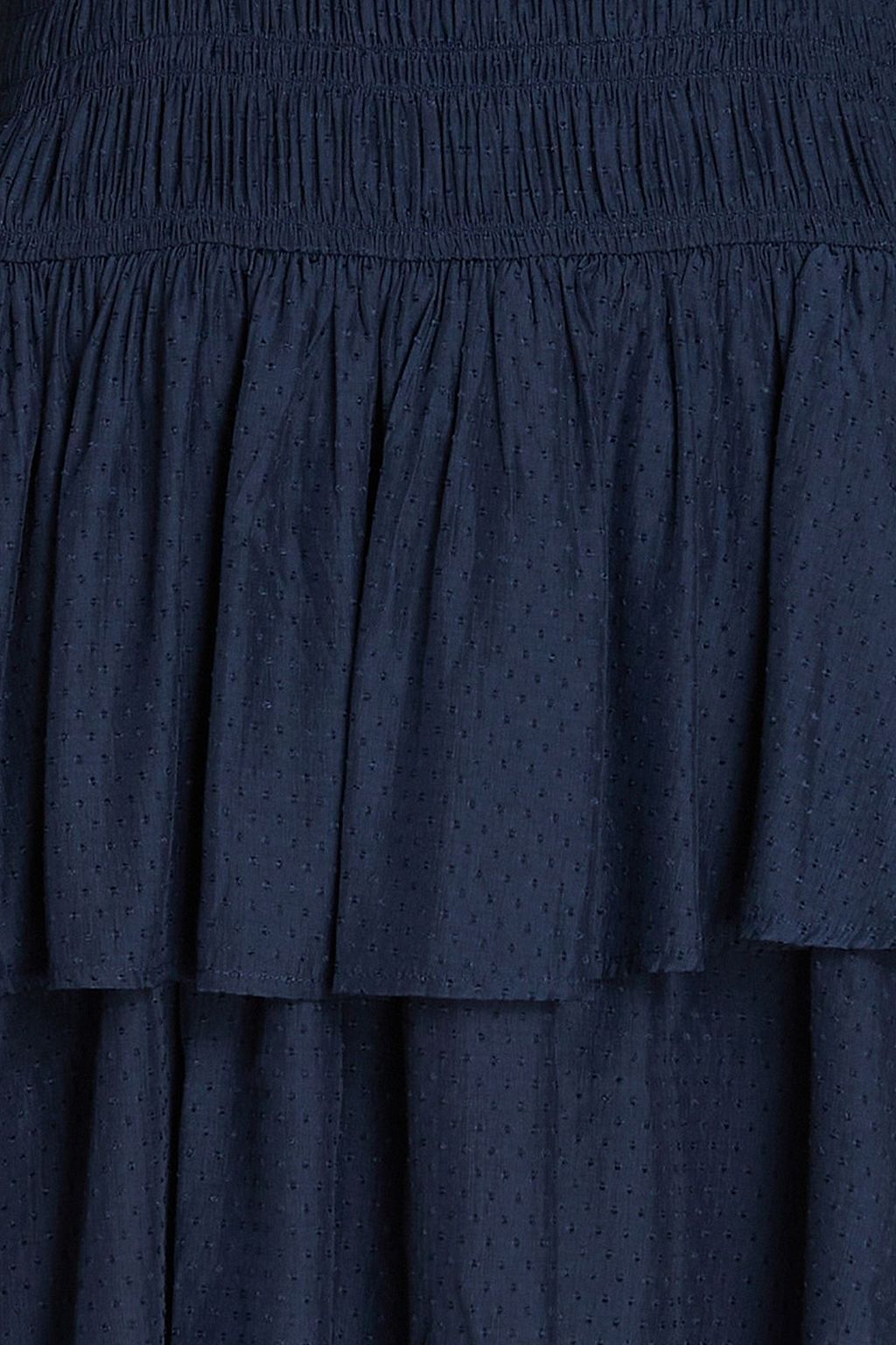 MAJE Minikleid mit eingewebten Punkten, Rüschen und Raffung