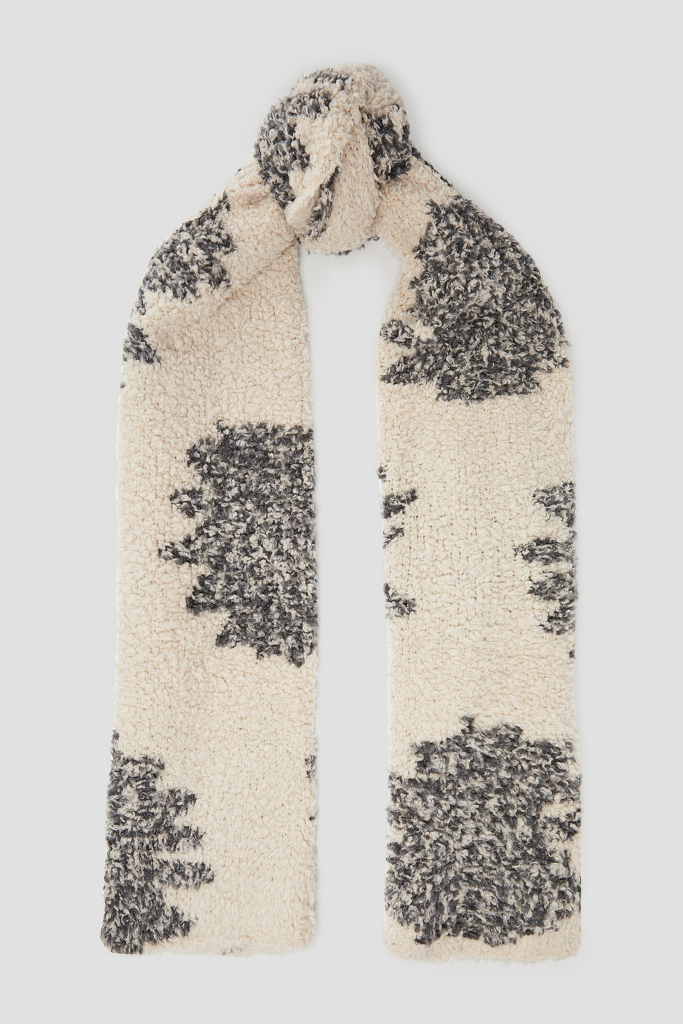 Brunello Cucinelli Bouclé-knit Cashmere-blend Scarf In White