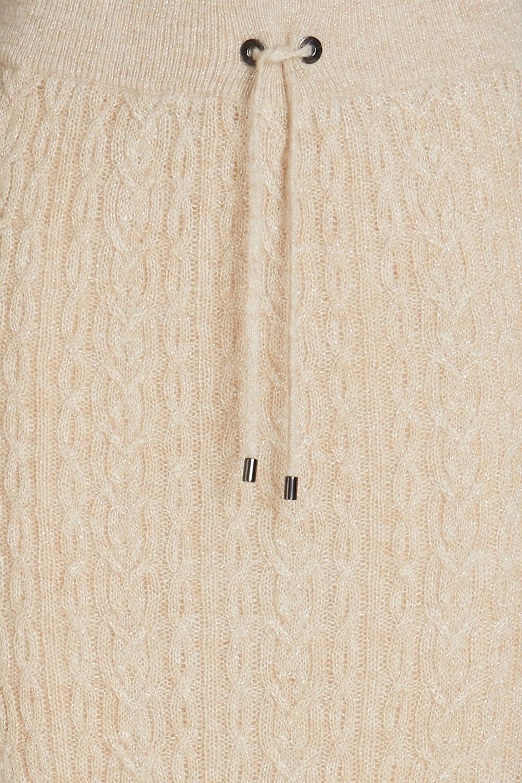 BRUNELLO CUCINELLI 케이블 니트 미디 스커트