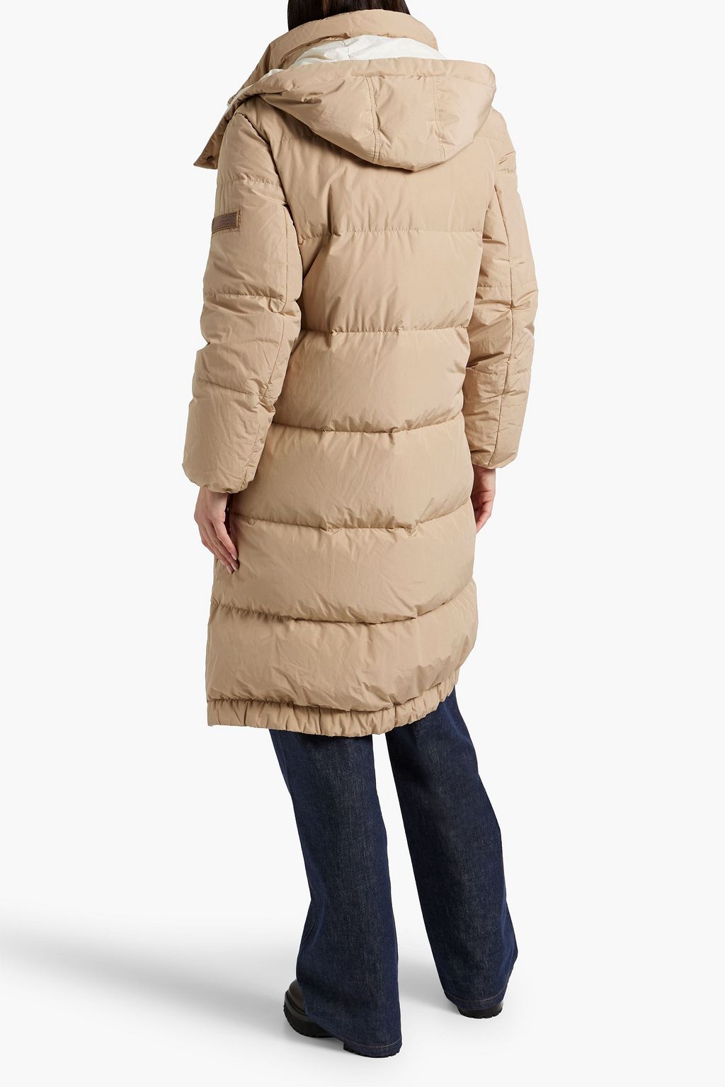BRUNELLO CUCINELLI Bead-embellished quilted shell hooded down coat