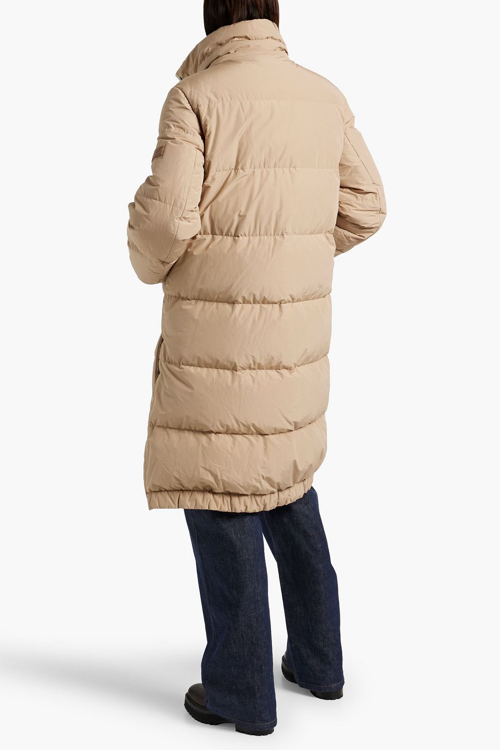 BRUNELLO CUCINELLI Bead-embellished quilted shell hooded down coat