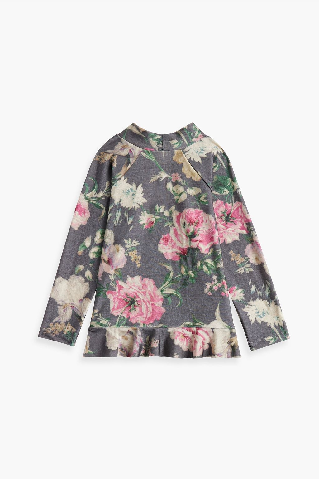 ZIMMERMANN Kids Iris ruffled floral-print rash guard