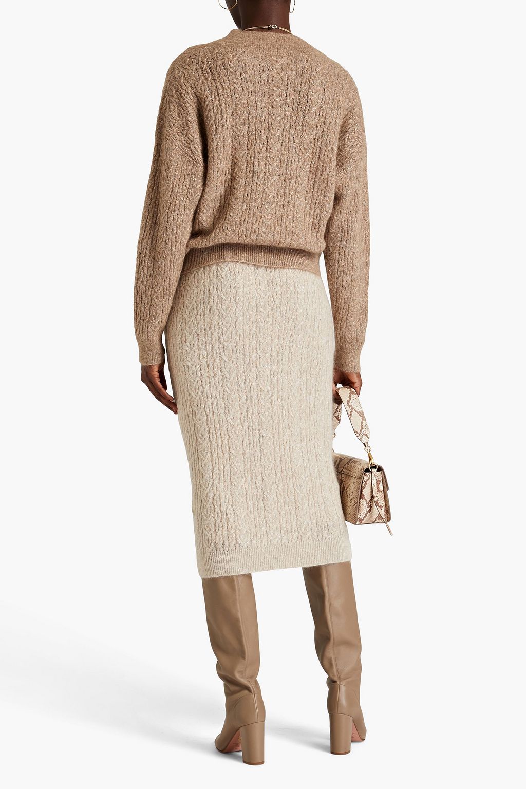 BRUNELLO CUCINELLI Oversized-Cardigan mit Zopfstrickmuster
