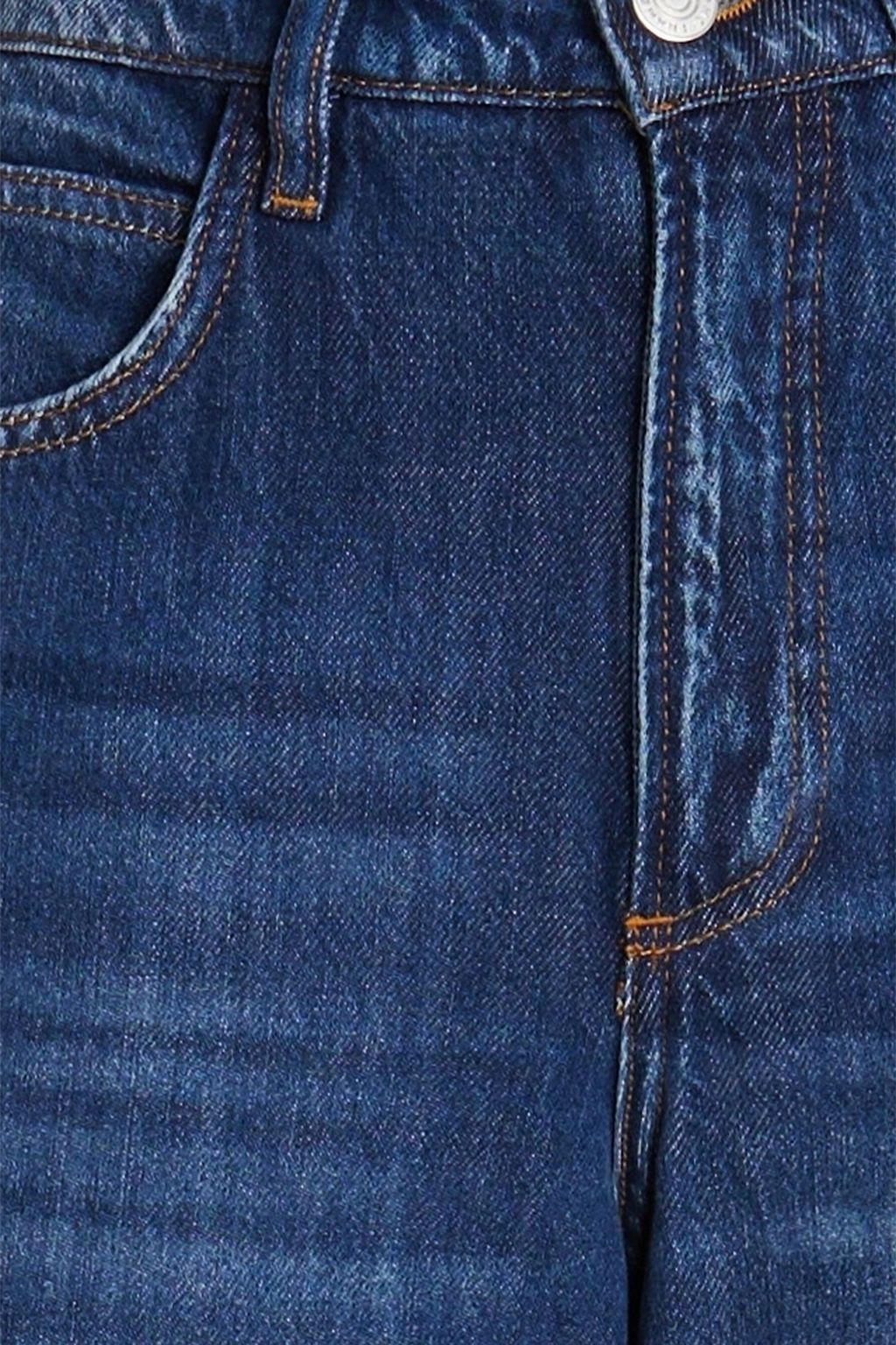 FRAME High N Tight faded high-rise wide-leg jeans