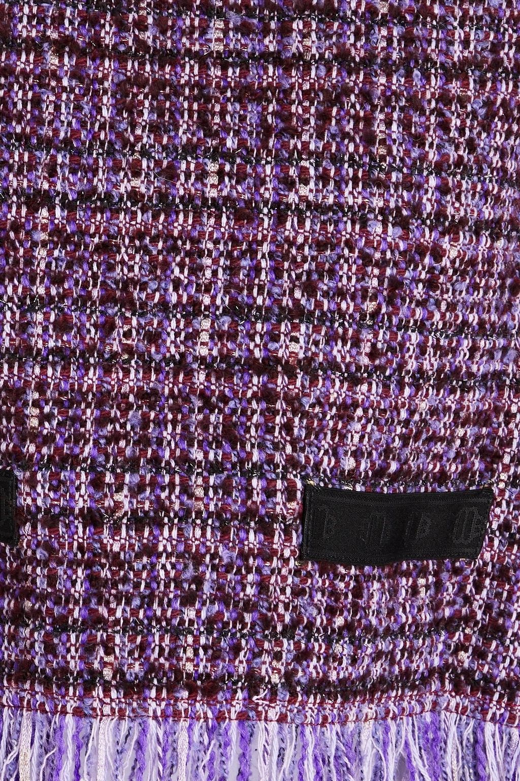 MAJE Oberteil aus Tweed mit Fransen