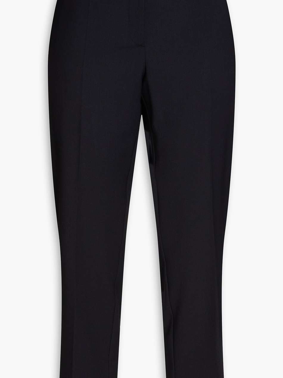 cropped twill tapered pants