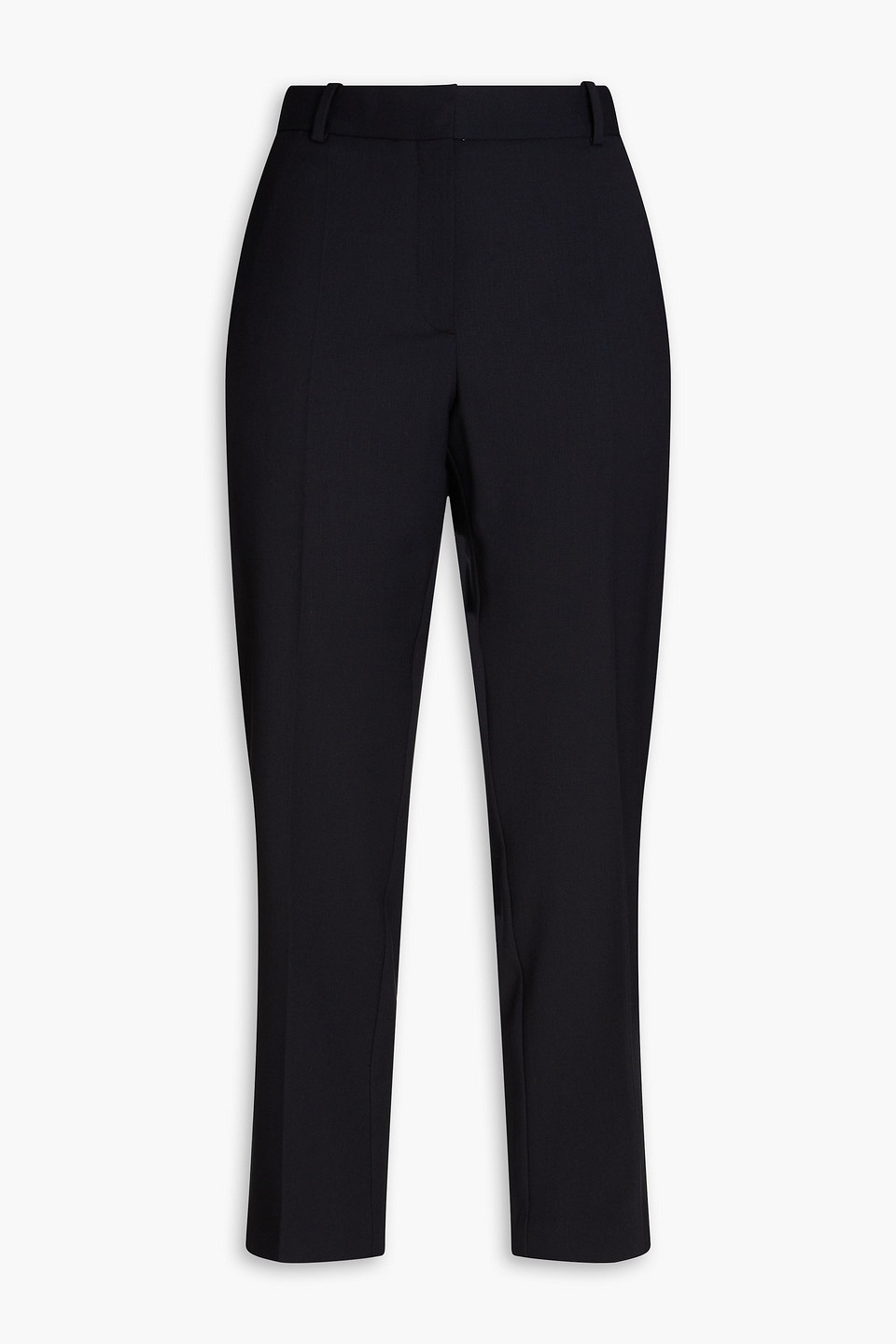 Cropped twill tapered pants