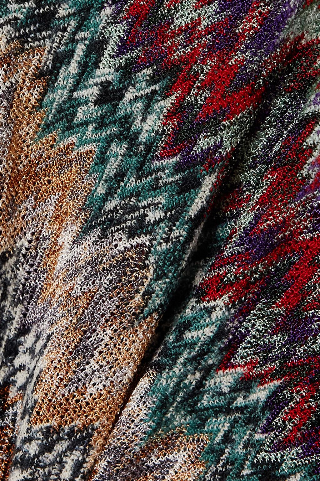 MISSONI Metallic crochet-knit mini dress