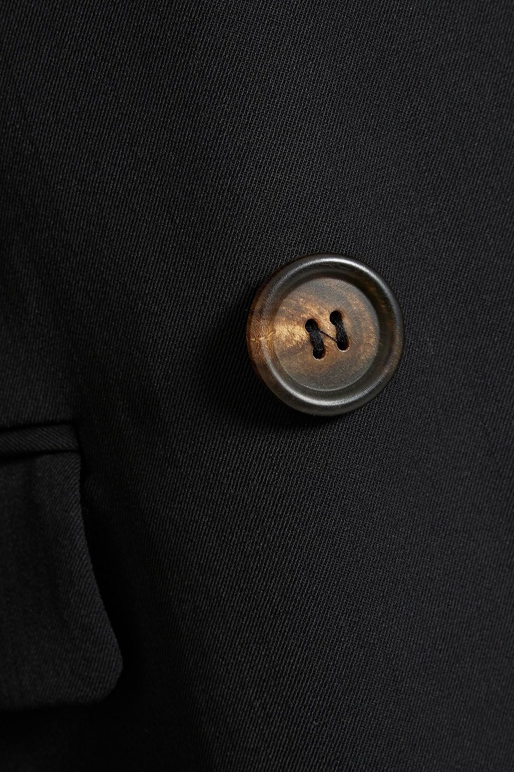 BRUNELLO CUCINELLI Double-breasted bead-embellished wool-blend twill blazer