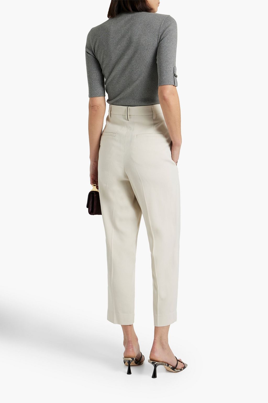 BRUNELLO CUCINELLI Pleated twill tapered pants