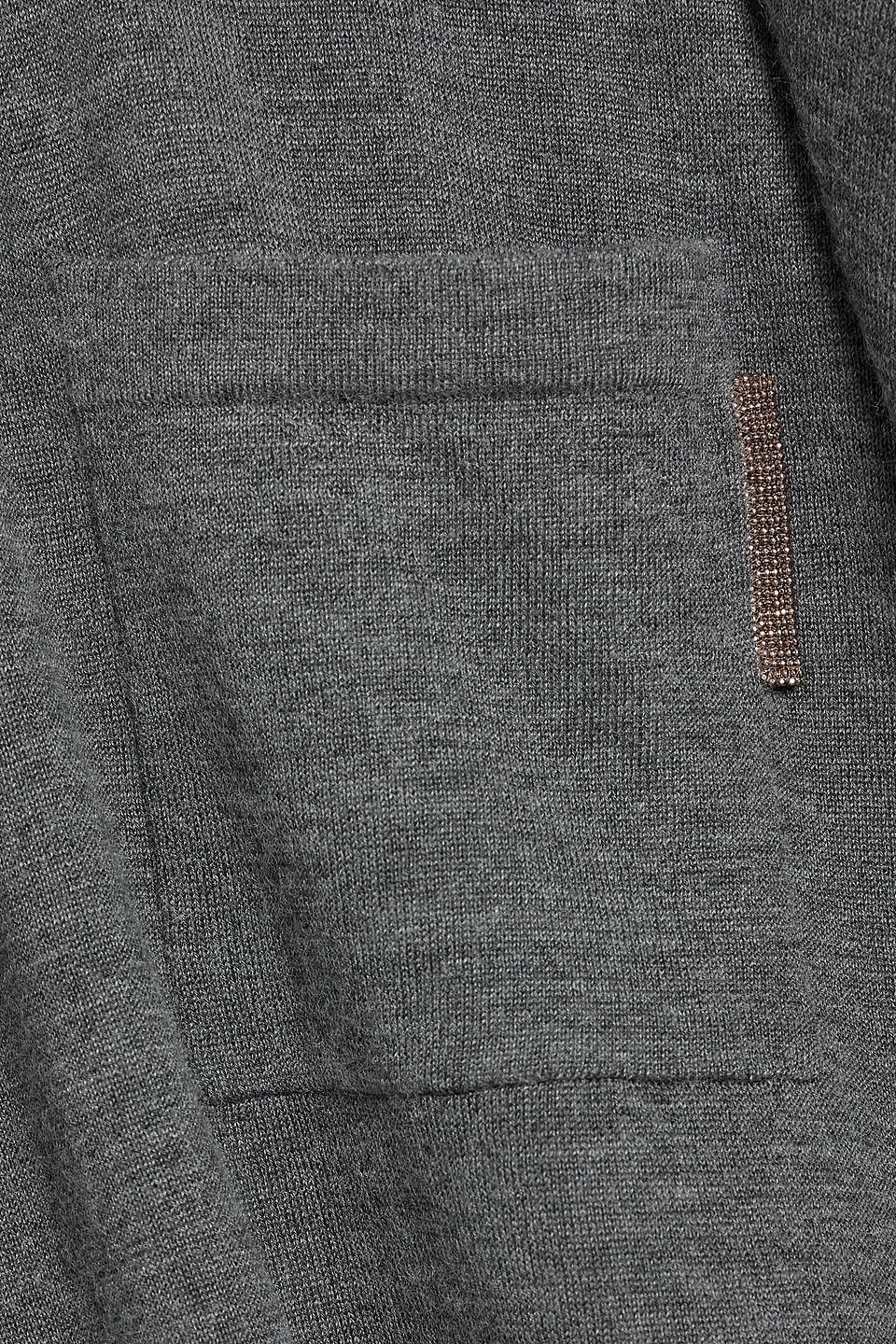 BRUNELLO CUCINELLI BEAD-EMBELLISHED CASHMERE AND SILK-BLEND TURTLENECK SWEATER