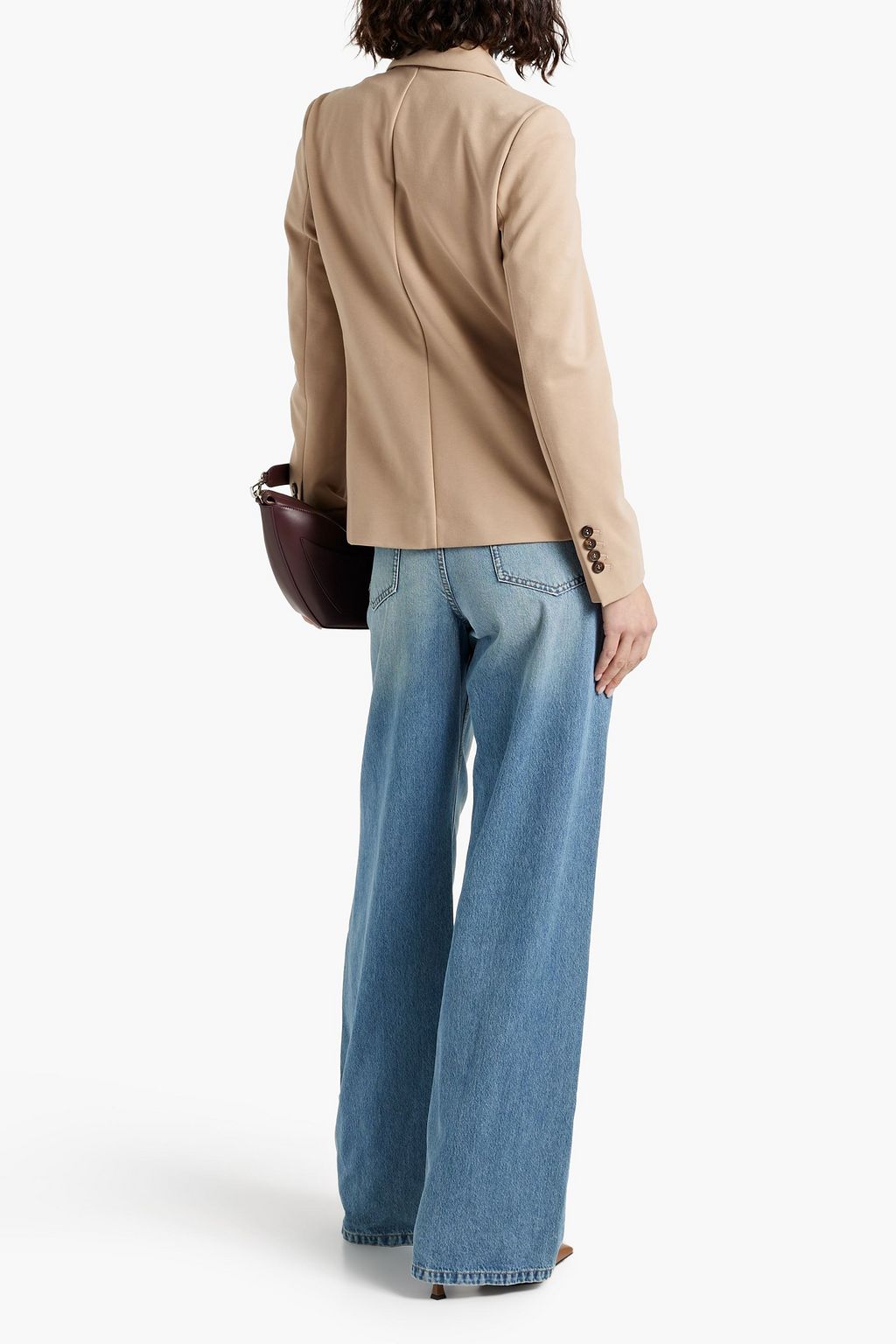 BRUNELLO CUCINELLI Double-breasted cotton-blend blazer