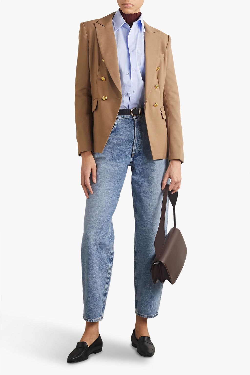 RAG & BONE Preston double-breasted wool-blend twill blazer