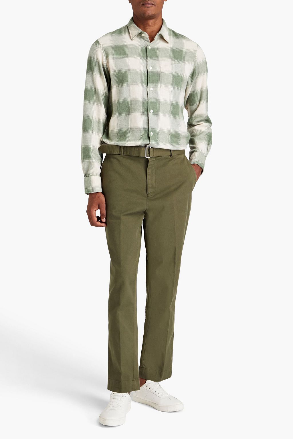 OFFICINE GÉNÉRALE Giacomo checked cotton-flannel shirt