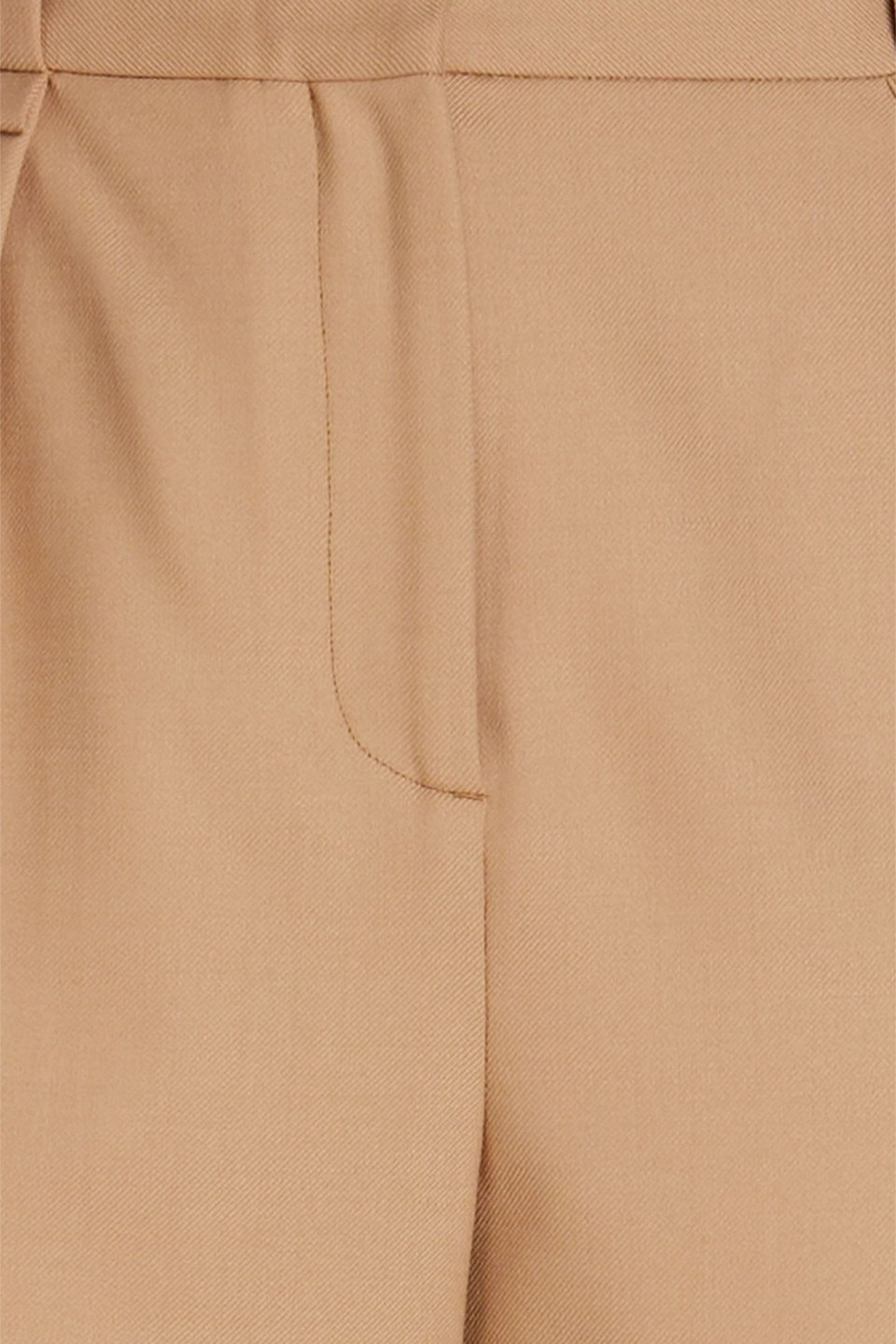 Maje Twill Tapered Pants In Camel