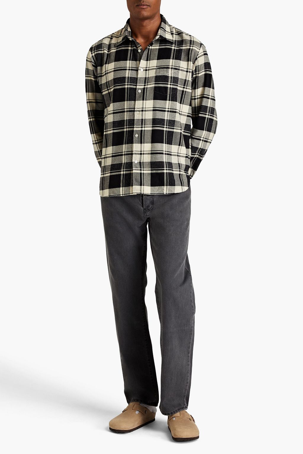 OFFICINE GÉNÉRALE Giacomo checked cotton-twill shirt
