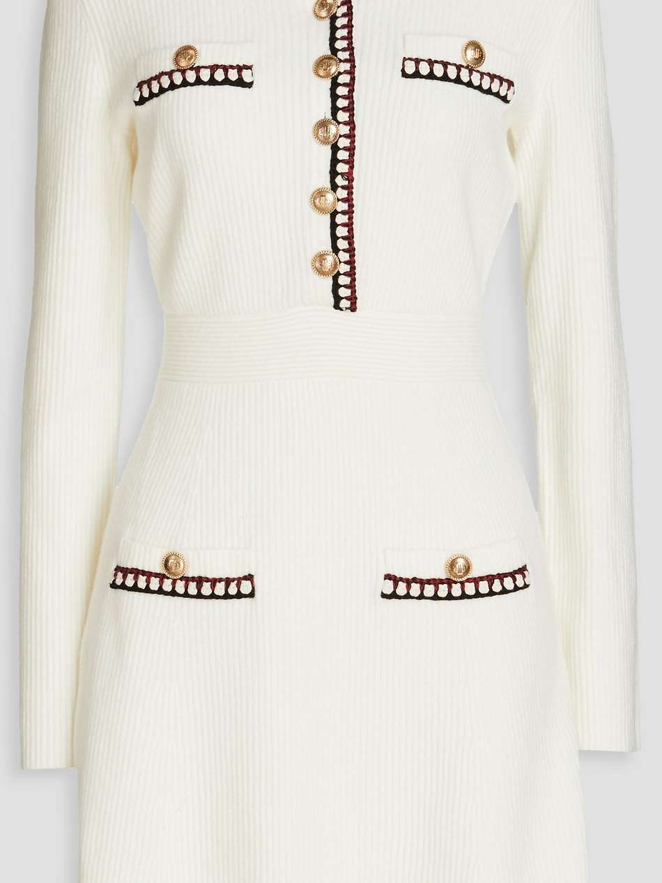 ribbed-knit mini dress