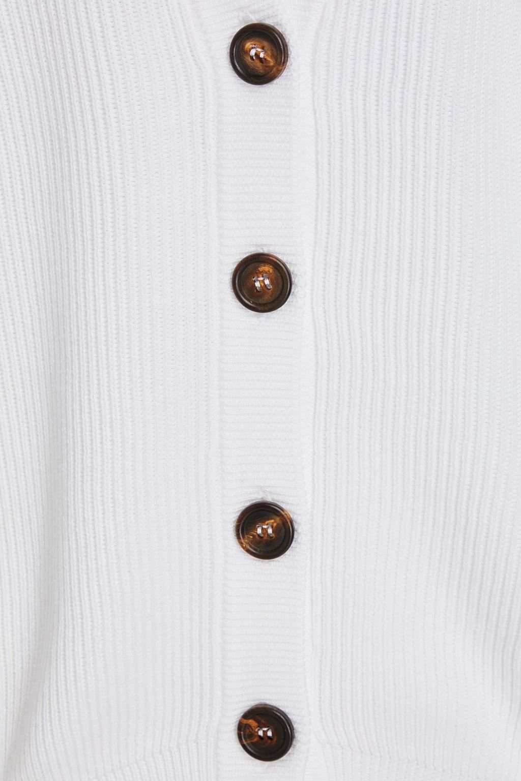 BRUNELLO CUCINELLI Bead-embellished ribbed cotton cardigan