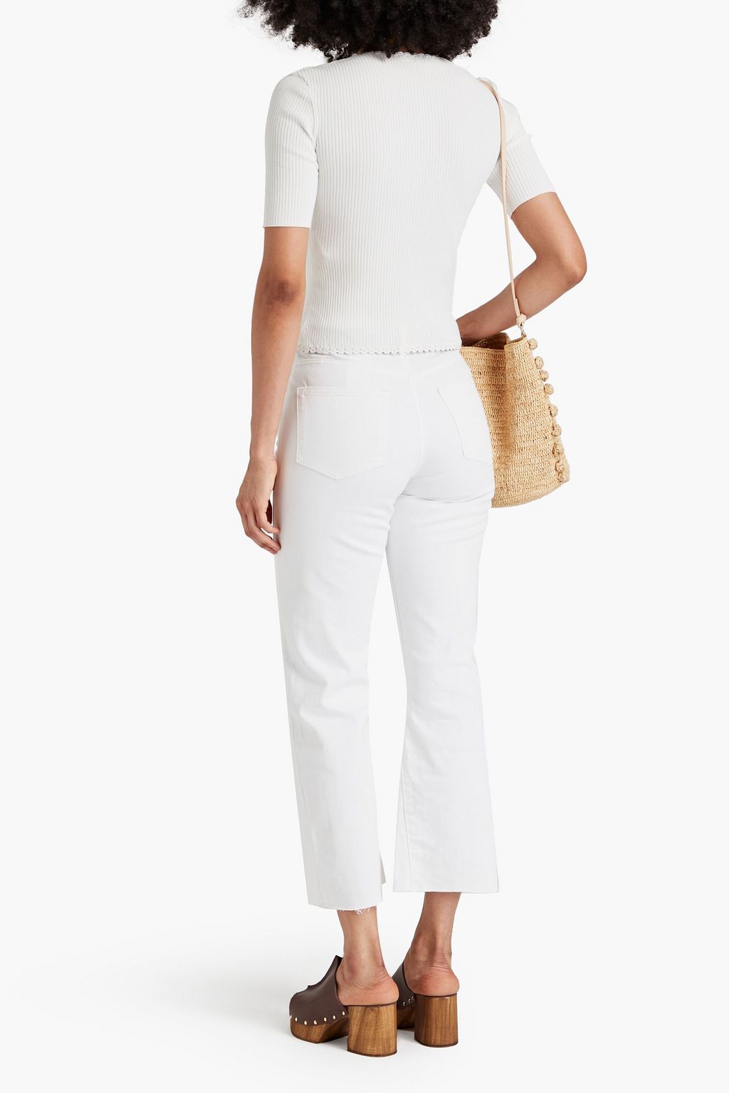 MAJE High-rise bootcut jeans