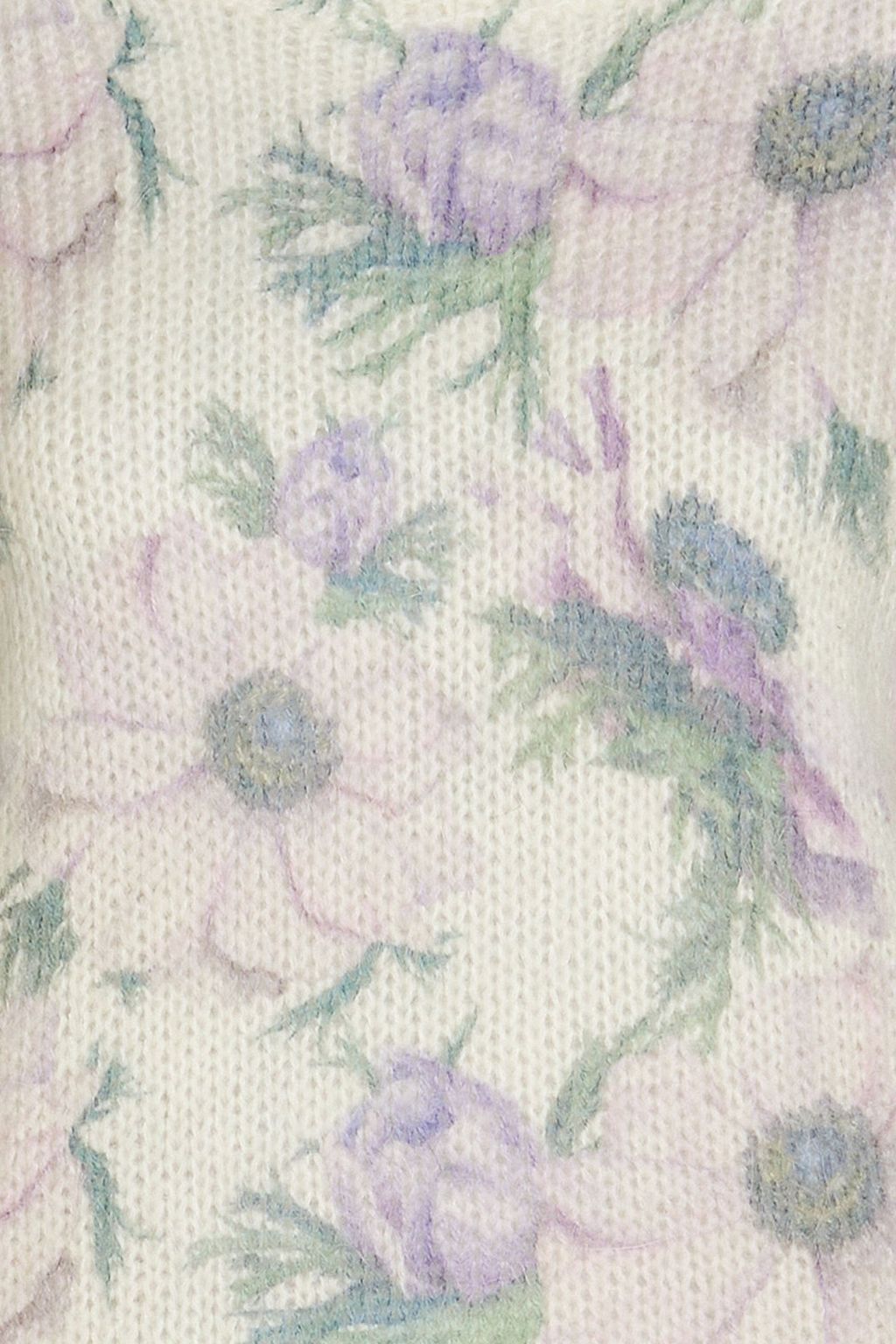 MAJE Floral-print knitted sweater