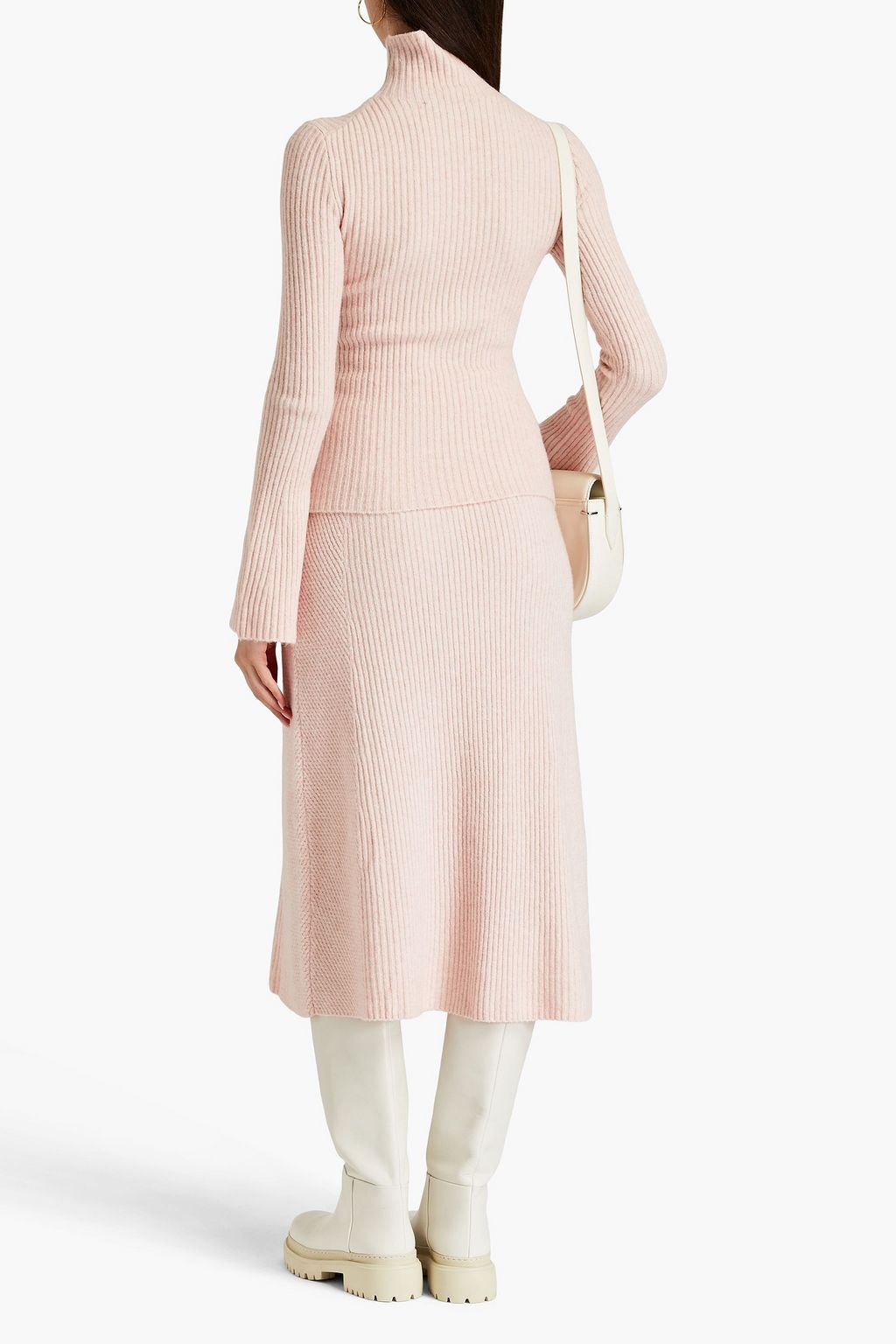 MAJE Ribbed-knit turtleneck sweater