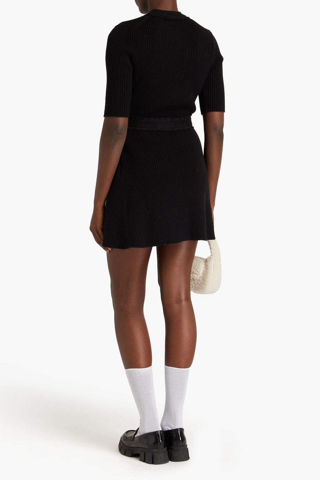 MAJE Ribbed-knit mini dress