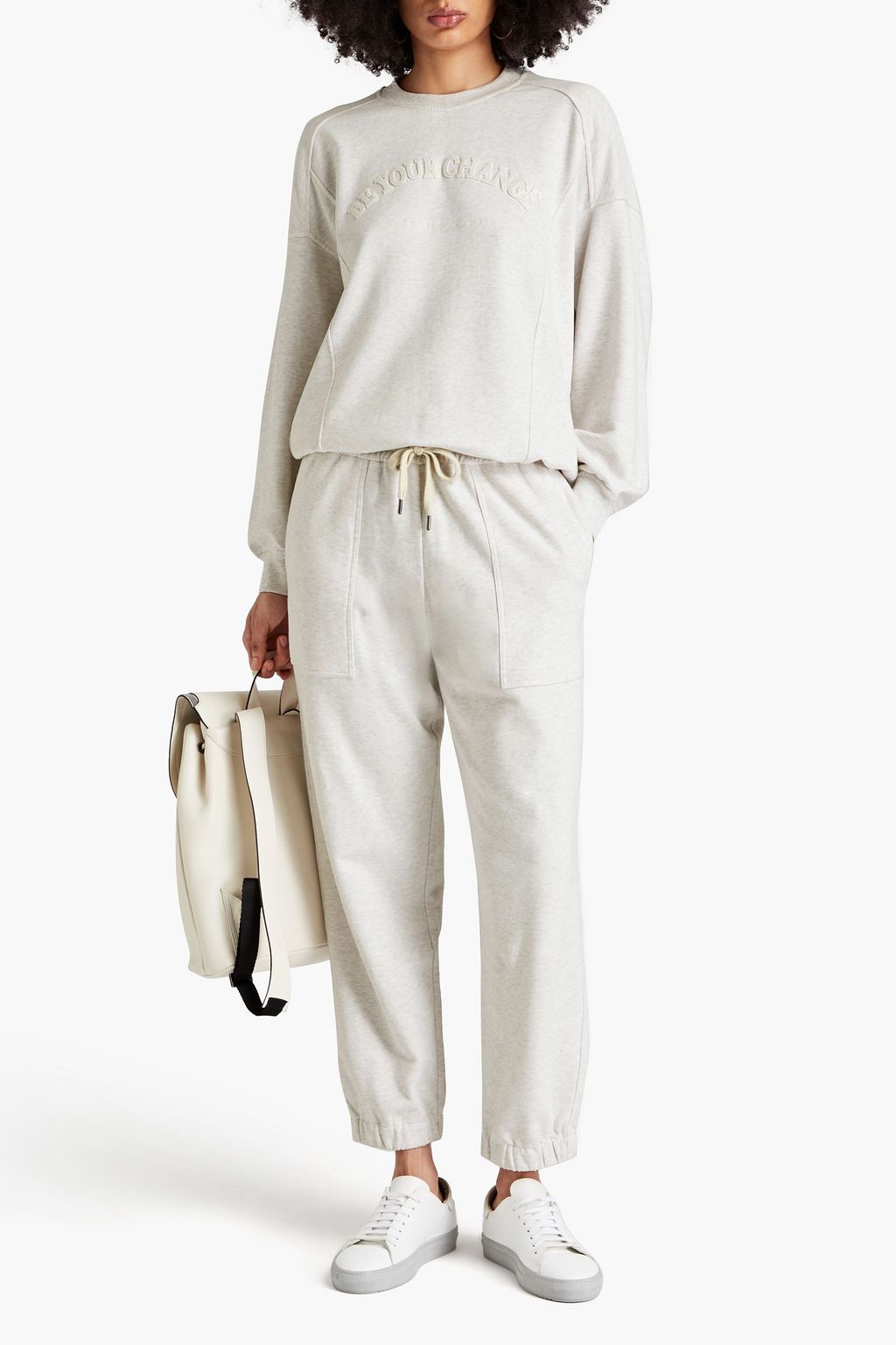 BRUNELLO CUCINELLI 프렌치 코튼 테리 트랙 팬츠
