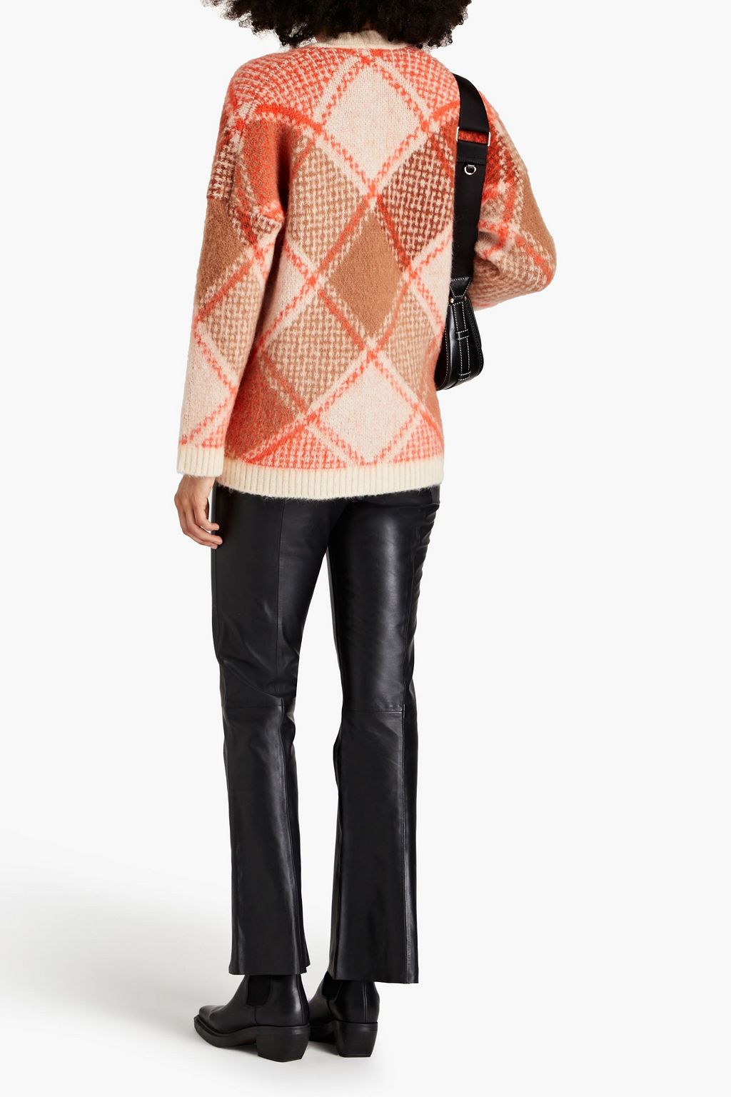 MAJE Strickcardigan mit Applikationen und Argyle-Muster