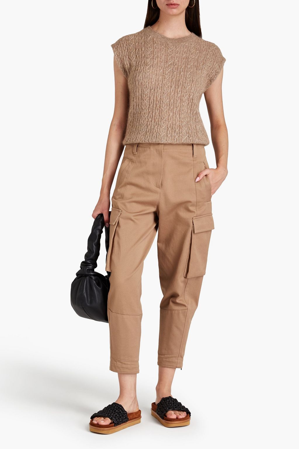 BRUNELLO CUCINELLI Metallic cable-knit vest