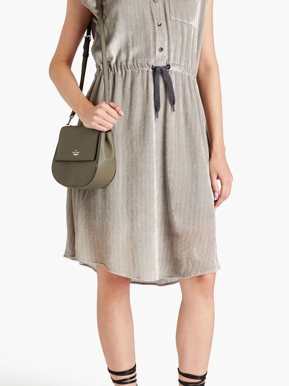 bead-embellished corduroy shirt dress